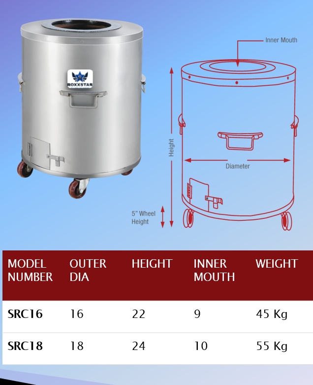 Stainless Steel Round Home Tandoor